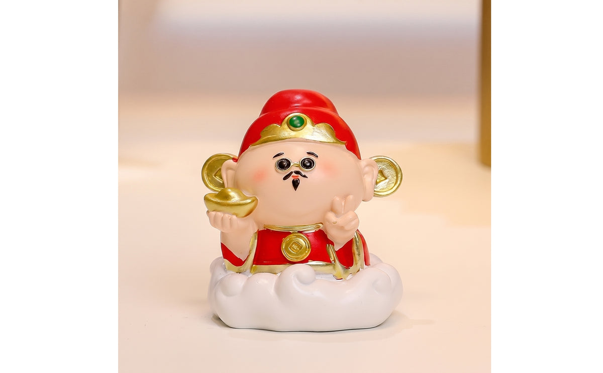Cartoon Figurine with Cumulus Base Cute Decorative Character Figurine Glossy Atmospheric Sprite Statue for Teens, Collectors, Desk, Bookshelf