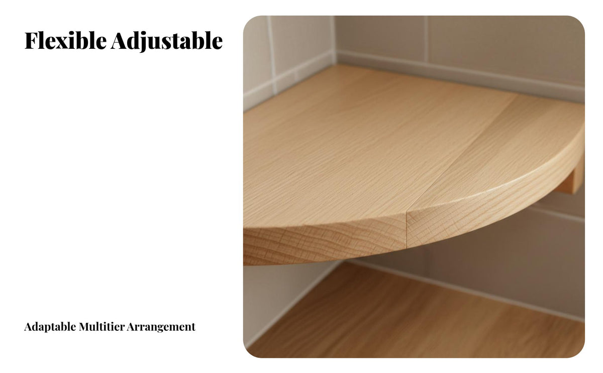 Space-Saving Fan-Shaped Corner Ledge Easy Installation Fan-Shaped Corner Shelf Minimalist Design Storage Rack Heavy-Duty for DIY Enthusiasts, Apartment Dwellers, Homeowners, Kitchen, Living Room, Bedroom, Bathroom