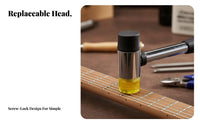 Soft Face Guitar Fret Hammer Non-Slip Handle Double Head Luthier Hammer Ergonomic Grip for DIY Hobbyists, Workshop, Home Studio, Music Shop
