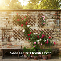 mountable surfaceMountable Expandable Lattice Panel Indoor & exteriordoor Use Expandable woven Trellis Easy Installation Plant assist adaptable for Gardeners, homeowners, DIY hobbyists, Balcony, Patio, Backyard, Fencing