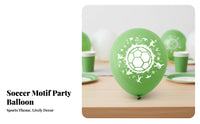 Brightly Colored Soccer Ball Balloon Helium or Air Supported Football Print Latex Balloon Long-Lasting & Thick for Children, Festivals