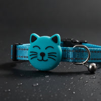 Quick-Release Cat Collar with Tracker Holder Adjustable Cat Tracker Collar Long-Lasting Comfortable for Kittens