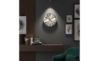 Minimalist Wall Clock Noiseless Mechanism Stainless Steel Clock Radio Controlled House Decoration for Bedroom