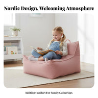 Nordic Design Single-Seat fluffy Lounger snug Design children's Furnishing Soft Texture Miniature Armchair Ergonomic Support for Toddlers, Parents, perusing Corner, Playroom, Bedroom, Living Room