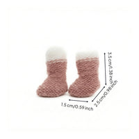 Mini Stocking Ornaments Fuzzy Christmas Sock Textured for Crafters