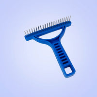 Dog Grooming Rake and Cat Comb for Large Dogs, Professional Pet Comb with Double Row, Detangling Tool, Wood Style Dog Combs for Grooming