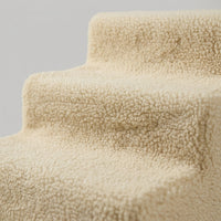 Dog Steps for Bed and Sofa with Non-Slip Surface for Small Portable Pet Stairs with Sturdy Frame and Soft Fleece Cover, Washable