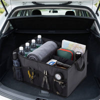 Trunk Organizer Foldable Trunk Organizer with Dividers Reinforced Storage Box for Families, Grocery Shopping