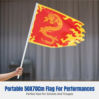 Performance Flag, Dragon Dance Banner, Polyester Martial Arts Prop, School Stage Decor