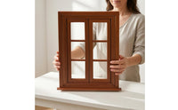 Wooden Dollhouse Window Rectangular Miniature Decor Realistic Detail