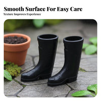 Miniature Rain Boots Realistic Design 3.5cm Doll Shoes Pretend Play Toy Tiny Silicone Boots for BJD Hobbyists, Miniaturists, Christmas Dioramas