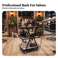 Salon Assistance Trolley Easy Assemble Multi-Tier Rolling Cart 3-Tier Rolling Cart Light Luxury Design Mobile Storage Trolley