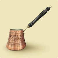 Copper Cezve Tinned Inside Turkish Coffee Pot Copper Coffee Pot Tin Lined Cookware Metal Hanging Loop for Direct Flame