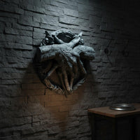 Devil Hand Sculpture Resin Material Horned Hand Figurine Crafted Appearance Hanging Decoration for Shelf, Desk