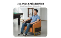 Comfortable High spinerest Billiards Viewing Sofa Wear-Resistant Upholstery Billiards Viewing Armchair Sturdy Metal Frame viewer Seat long-lasting Construction for Billiard Participants, Club Owners, Game aficionados, Sports Bar, Home Theater