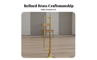 Loud Clear Tone School Band Bugle Easy to Play Bugle Brass Instrument Bright and Powerful Sound Alert Brass Instrument Lightweight for Beginners, Musicians, Performances, Ceremonies, Music Practice, Festivals