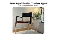 Modernist Inspired curved Frame Side Chair Wabi-Sabi Aesthetic Fabric Side Chair Minimalist Design Seating Furniture distinctive-look for Cafe Owners, Interior Designers, Homeowners, Dining Room, Restaurant, Kitchen, Reception Area