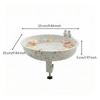Metal Bird Feeder and Bird Bath Combo 2-in-1 Hardware Sturdy for Balcony