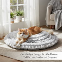 Pet Cooling Mat for Cats and Small Dogs, Round Washable Summer Sleeping Pad for Kennels and Cages
