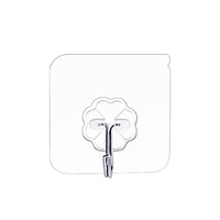 Traceless Adhesive Hooks for Bathroom and Kitchen, Heavy-Duty Transparent Frosted Nano Wall Hangers, No-Drill Plastic Hooks