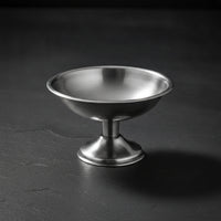 Stainless Steel Pedestal Bowl with Fork Compact Footed Bowl with Fork Polished Centerpiece Modern for Buffet, Restaurant, Cafe