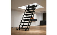 Wireless Control Retractable Attic Stairs Pull down Electric Attic Ladder Indoor Retractable Loft Stairs Sturdy for Homeowners