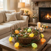 Easter Egg String Light Battery Operated Cracked Egg Decorative Light Flexible Wire Easter for Kids, Families, Bedroom, Panes, Garden, Indoor and Outdoor