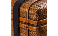 Bamboo Storage Box with Lid Handcrafted Storage Box with Lid Vintage Woven Basket for Collectors