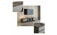 TV Cabinet Minimalist TV Unit with Drawers Floor-Standing Media Console with Storage for Living Room, Small Apartment