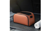 Trunk Organizer Box Multi-Layer Material Car Storage Box Side Mesh Pockets Leather Vehicle Storage Bin for trip