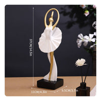 Ballerina Figurine Minimalist Ballet Girl Figurine Sculptural for Liquor Cabinet
