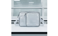 Clear Crossbody Bag with Front Pocket Compact PVC Bag with Front Pocket Clear Purse Handshands-Free Long-Lasting for Workers
