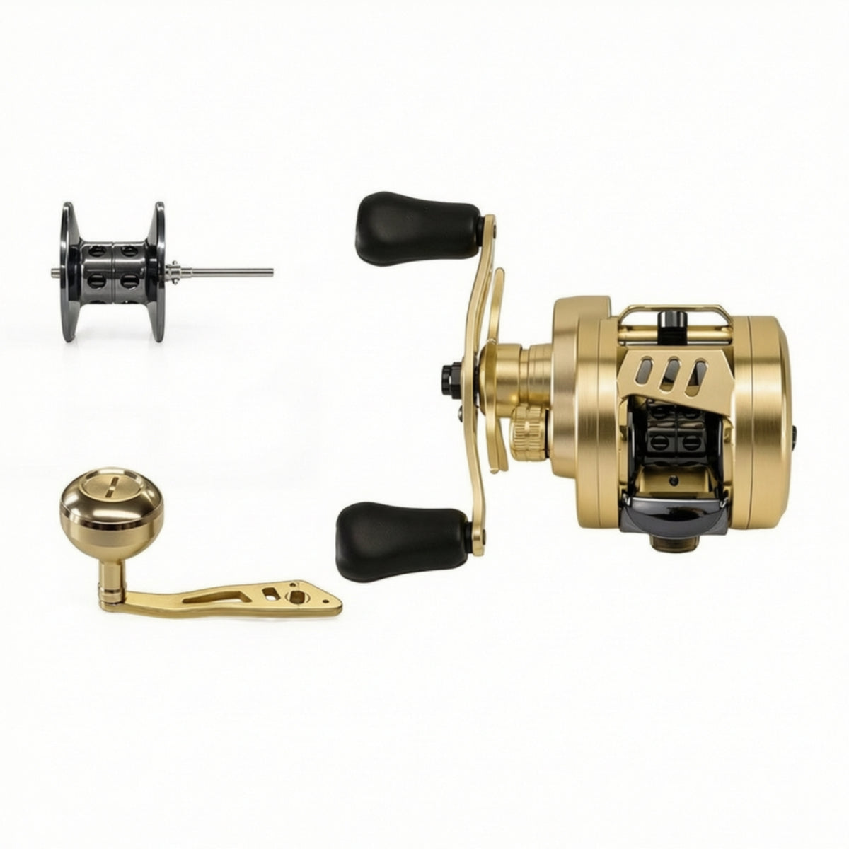 Drum Reel Heavy Duty Reel with Metal Spool Baitcaster for Anglers, Saltwater Fishing