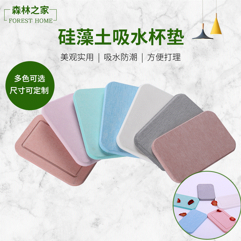 Diatomaceous Earth Absorbent Coaster for Soap, Cups, and Kitchen/Bathroom Countertops