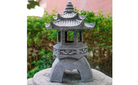 Pagoda Lantern Oriental Stone Lantern Traditional for Balcony