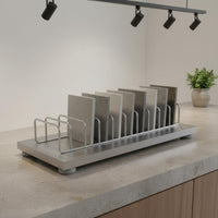 Countertop Display Rack with Slots Neat Tile Display Rack with Card Slots Sturdy for Design Professionals, Showroom, Studio