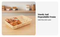 Woven Wicker container Natural design Fruit Bowl sturdy for Kitchen, Bakery, baking professionals