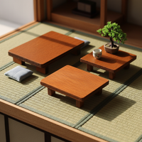 Japanese Style Dollhouse Miniature Wooden Coffee Table Model Ornament
