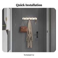 No-Drill Installation over-the-Door Hook Rack Easy to Install Coat Hanger Assemblyhome Organization Organizer Strong Load Bearing for Homeowners, Students, Families, Entryway, Bedroom, Bathroom, Dorm Room