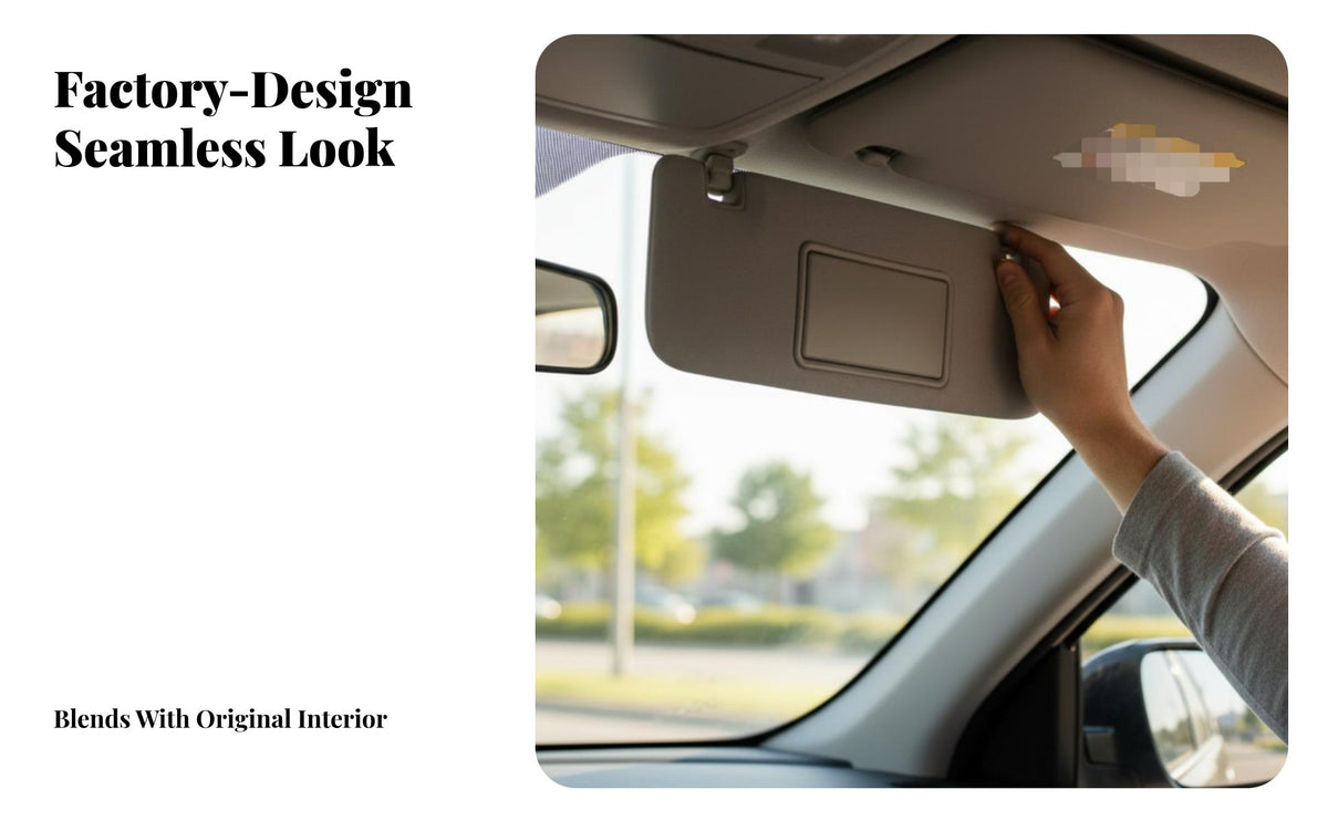 Sun Visor Mirror Exact Fit Replacement Sun Visor Cosmetic Mirror Cover Easy Installation Automotive Trim Part