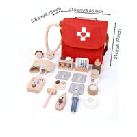 Doctor Backpack Set Toy Children's Examination Set Wooden Interactive for Children