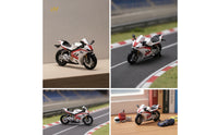 1:64 Scale Motorcycle Model Collectible 1/64 Scale Motorcycle Realistic Miniature Motorbike Model for Hobbyists, Desk Display
