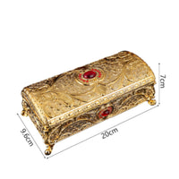 Metal Jewelry Box Decorative Jewelry Box with Hinged Lid Classic Small for Women, Dresser, Vanity