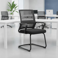 Mesh Office Chair Breathable Cantilever Chair Ergonomic Furniture for Professionals, Students, Conference Room, Reception Area