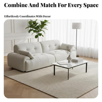 3-Seater Deep-Seat Couch Modern Minimalist Design 3-Seater billow Sofa Light Luxury Aesthetic Living Room Furniture for Homeowners, Home Decor, Bedroom