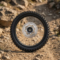 Knobby off-Terrain Motorcycle Front Wheel Spoked Front Wheel Assembly Pre-Mounted Complete for Motorcyclists