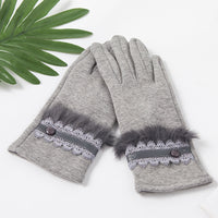 Women's Winter Warm Cotton Touchscreen Gloves for Cycling and Outdoor Activities