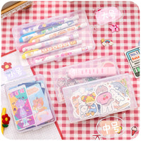 Desktop Stationery Storage Box for Stickers, Notes, and Pens