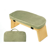 Kneeling Stool with Cushion Wooden Kneeling Stool Upholstered Meditation Bench for Practitioners