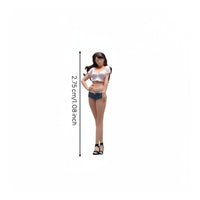 1:64  Hand Painted Resin Figure Realistic Model Miniature Upright Female Figure for Hobbyists, Diorama